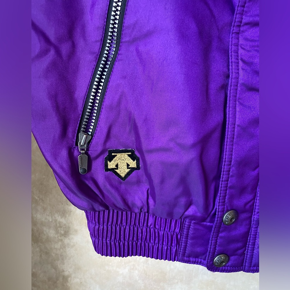 Descente Purple Puffer Vest with High Collar Vintage 90s Y2K Ski Small - Picture 5 of 8